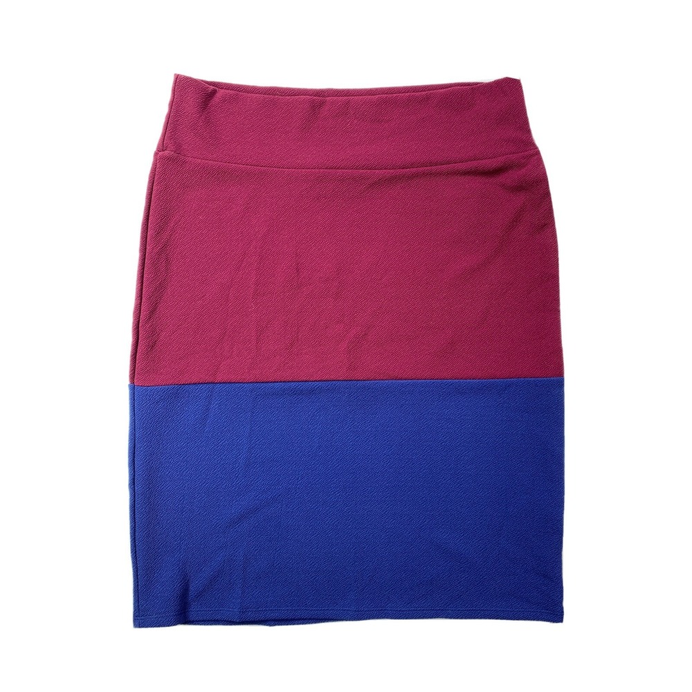 LuLaRoe Cassie Womens 3XL Colorblock Stretch Elastic Waist Skirt Made in USA NWT - Picture 8 of 12